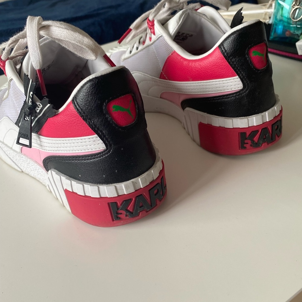 Puma Cali x Karl Lagerfeld. Us womens size 9. White and Pink.